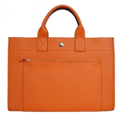 Cartella Hermes 40CM Clemence Borsa in pelle arancione