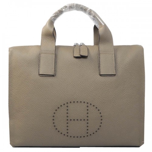 Cartella Hermes originale in pelle granulosa H8813 grigio