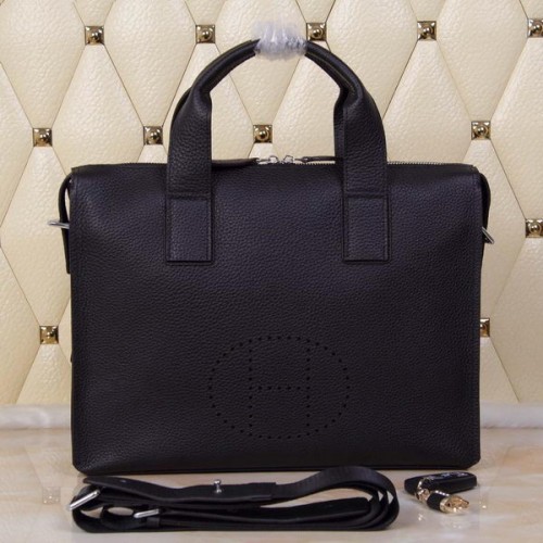 Cartella Hermes originale in pelle granulosa H8813T nera