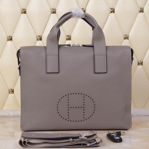 Cartella Hermes originale in pelle granulosa H8813T grigio