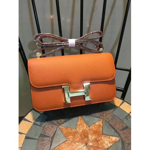 Hermes Costanza Borsa in pelle di vitello H9978 arancione