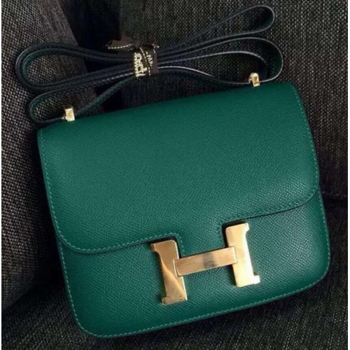 Hermes Costanza Borsa in pelle di vitello H9999 verde