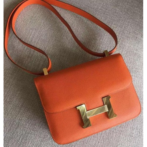 Hermes Costanza Borsa in pelle di vitello H9999 arancione