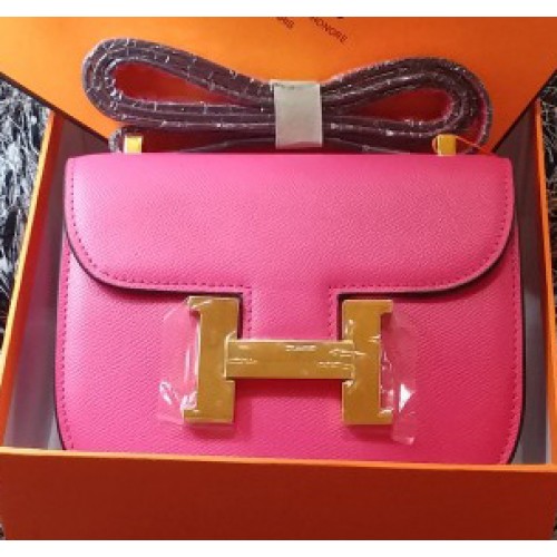 Hermes Costanza Borsa Litchi Pelle H9999L Rosa