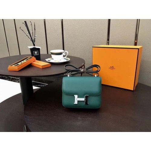 Hermes Constance Borsa originale in pelle di vitello H9910 verde