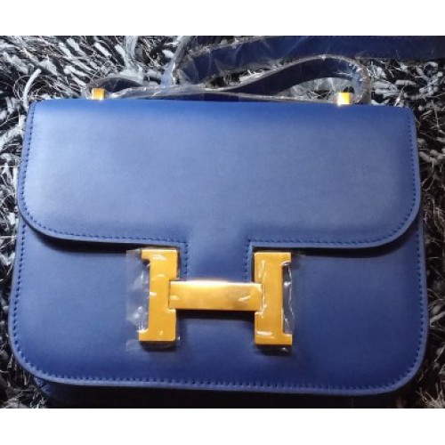 Borsa Hermes Constance in pelle liscia H9998S Royal