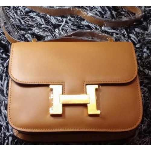 Hermes Costanza Borsa in pelle liscia H9998S Grano