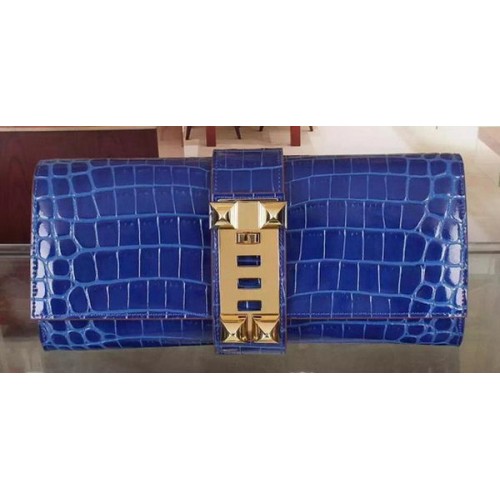 Hermes Cocco Pochette In Pelle H88017 Blu