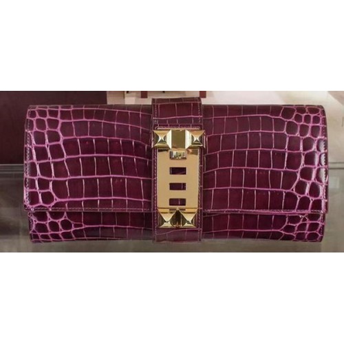 Hermes Cocco Pochette In Pelle H88017 Viola