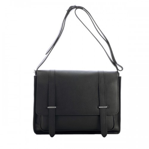 Hermes Etriviere Messenger Bag in pelle granulosa H1069 nero