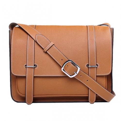 Hermes Etriviere Messenger Bag Togo Pelle H1069 Grano