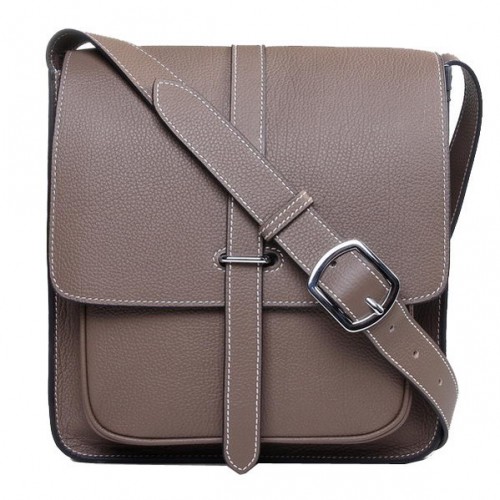 Hermes Etriviere borsa a tracolla in pelle di vitello H2551 grigio