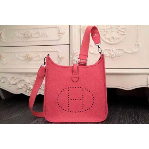 Hermes Evelyne 28 centimetri Messenger Bag in pelle originale H1188 rosa scuro