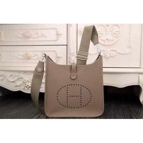 Hermes Evelyne 28 centimetri Messenger Bag in pelle originale H1188 grigio