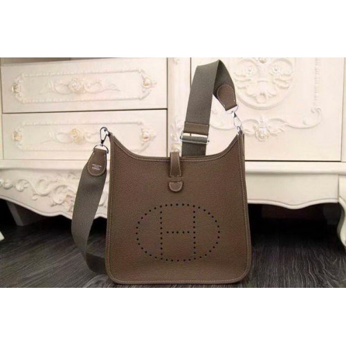 Hermes Evelyne 28 centimetri Messenger Bag in pelle originale H1188 Khaki