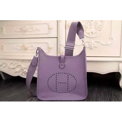 Hermes Evelyne 28 centimetri Messenger Bag in pelle originale H1188 lavanda