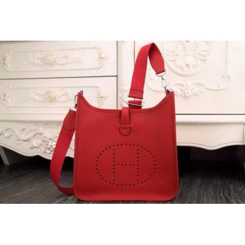 Hermes Evelyne 28 centimetri Messenger Bag in pelle originale H1188 rosso