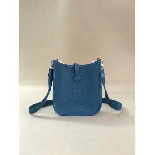 Hermes Evelyne originale togo pelle mini borsa a tracolla H15698 blu