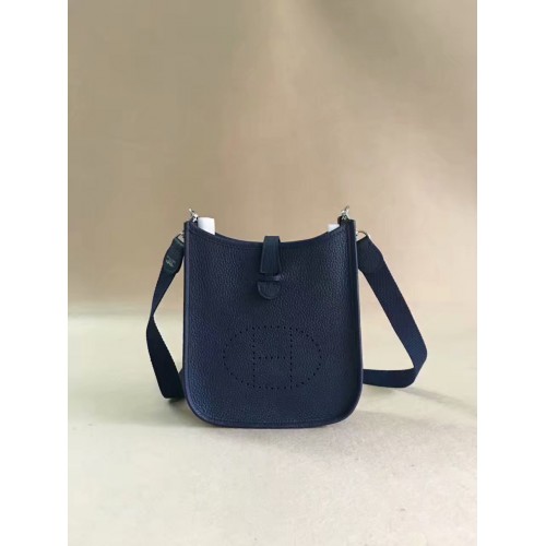 Hermes Evelyne originale togo pelle mini borsa a tracolla H15698 blu scuro