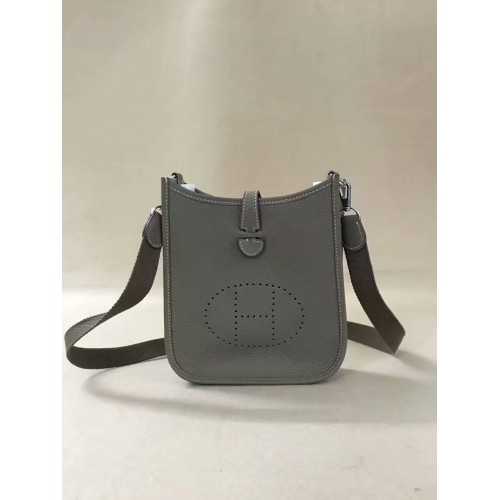 Hermes Evelyne originale togo pelle mini borsa a tracolla H15698 grigio scuro