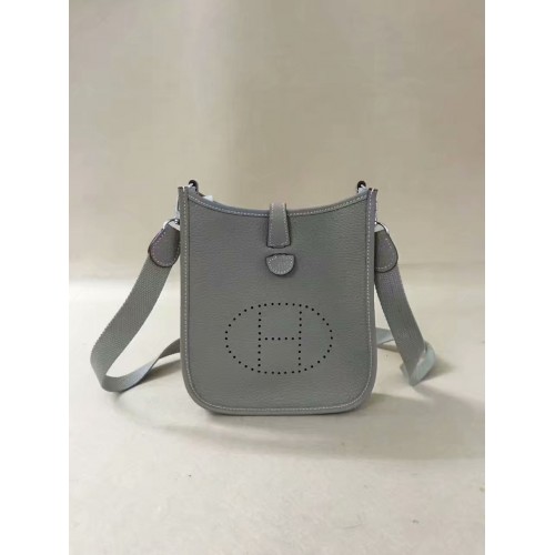 Hermes Evelyne originale togo pelle mini borsa a tracolla H15698 grigio chiaro