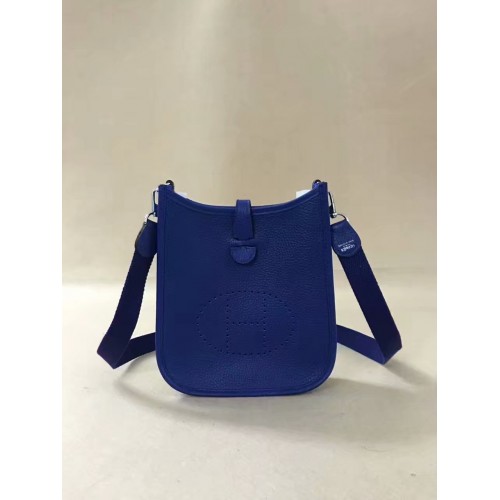 Hermes Evelyne originale togo pelle mini borsa a tracolla H15698 blu ottico