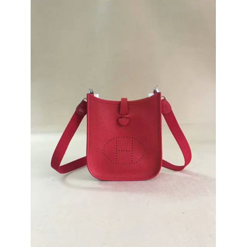 Hermes Evelyne originale togo pelle mini borsa a tracolla H15698 rosso