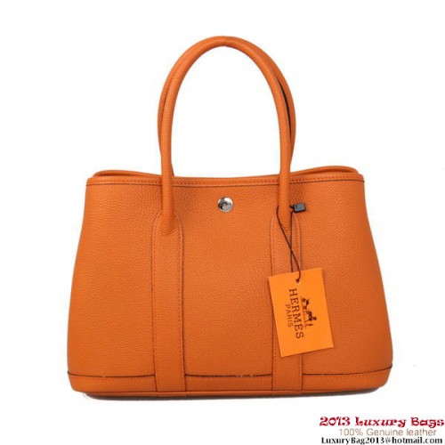 Hermes Garden Party 30CM Borsa in pelle di vitello A1288 arancione