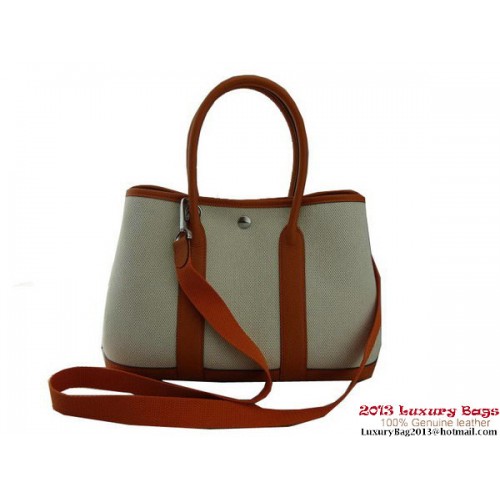 Hermes Garden Party 30CM Borsa in tessuto arancione
