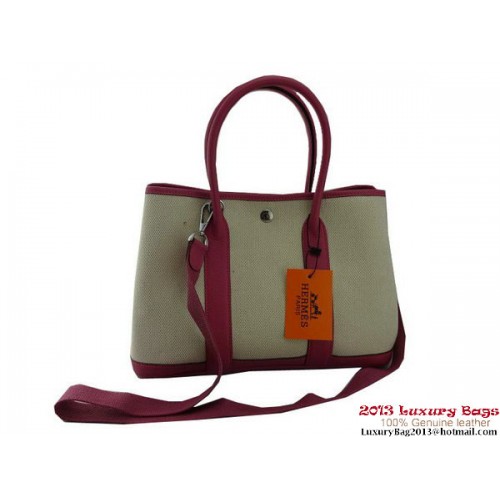 Hermes Garden Party 30CM Borsa Tessuto Pesca