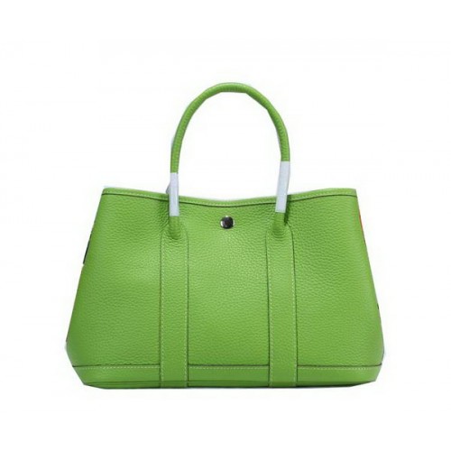 Hermes Garden Party 30 centimetri Tote Bag in pelle granulosa verde