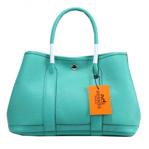 Hermes Garden Party 30 centimetri Tote Bag in pelle granulosa verde chiaro