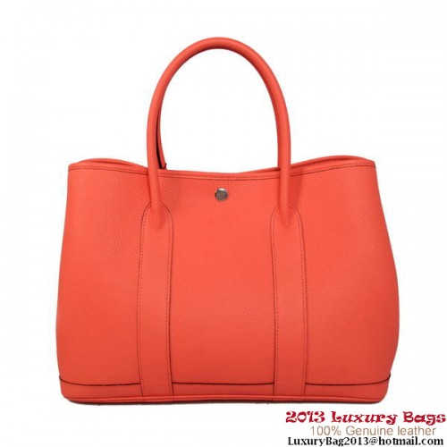 Hermes Garden Party 36CM Borsa in pelle di vitello A1288 rosso chiaro