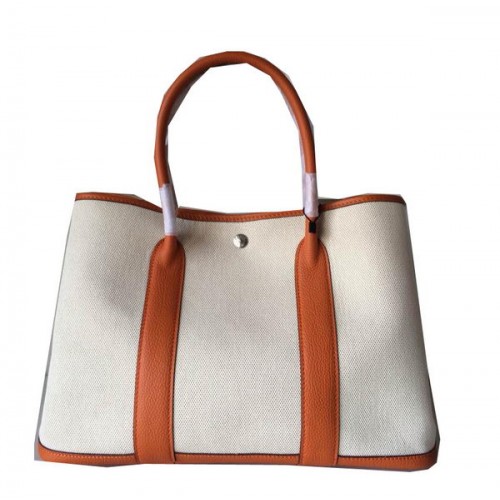 Hermes Garden Party 36CM Borsa Tela Pelle H11M Arancione