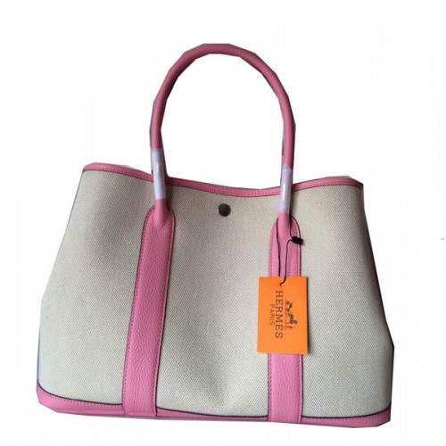 Hermes Garden Party 36CM Borsa Tela Pelle H11M Rosa