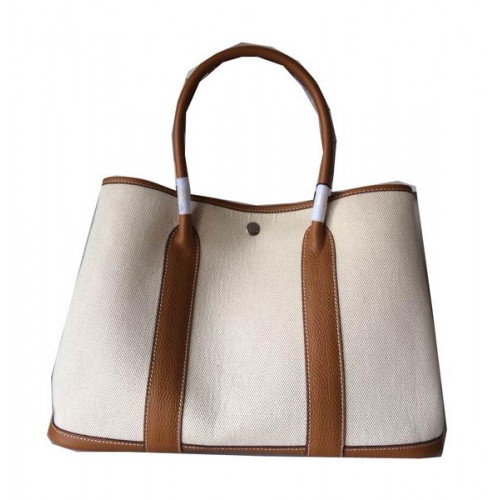 Hermes Garden Party 36CM Borsa Tela Pelle Grano H11M
