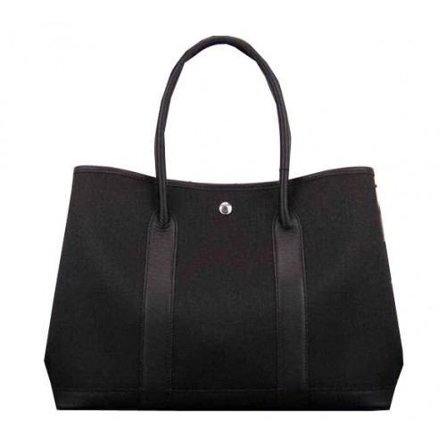 Hermes Garden Party 36cm 30cm Tote Bag tela nera