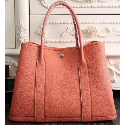 Hermes Garden Party 36cm 30cm Tote Bag originale in pelle rosa chiaro