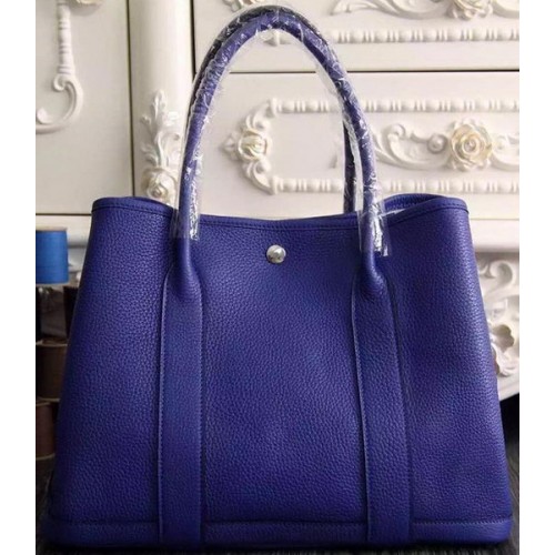 Hermes Garden Party 36cm 30cm Tote Bag originale in pelle Royal