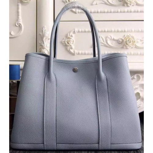Hermes Garden Party 36cm 30cm Tote Bag originale in pelle SkyBlue