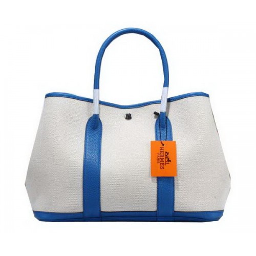 Hermes Garden Party 36 centimetri Tote Bag tela blu