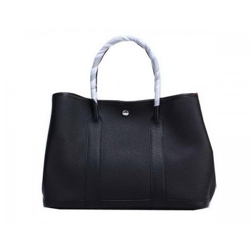 Hermes Garden Party 36cm Tote Bag in pelle granulosa nera