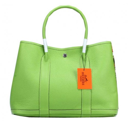 Hermes Garden Party 36 centimetri Tote Bag in pelle granulosa verde