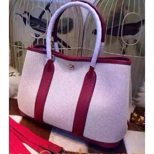 Hermes Garden Party 36 centimetri Tote Borse Tela HGP1927 Borgogna