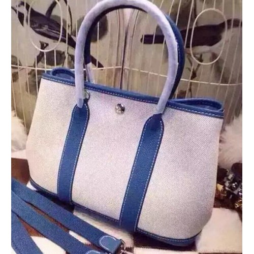 Hermes Garden Party 36 centimetri Tote Borse Tela HGP1927 SkyBlue