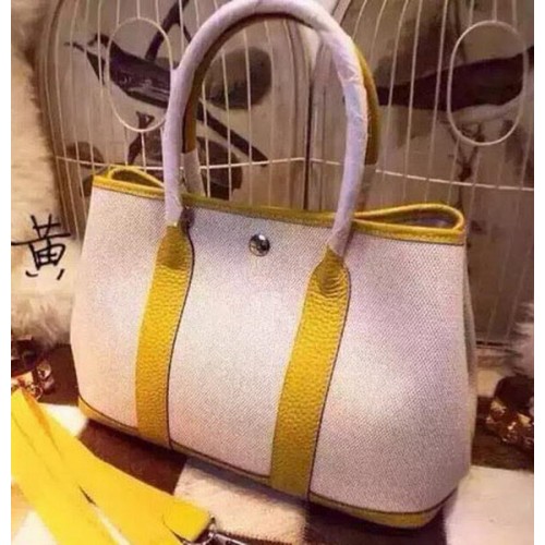 Hermes Garden Party 36cm Tote Borse Tela HGP1927 Giallo