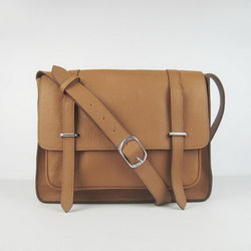 Hermes Jypsiere Togo Messenger Bag in pelle H2810 Light Coffee