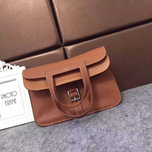 Hermes Halzan Togo pelle originale H3909 marrone