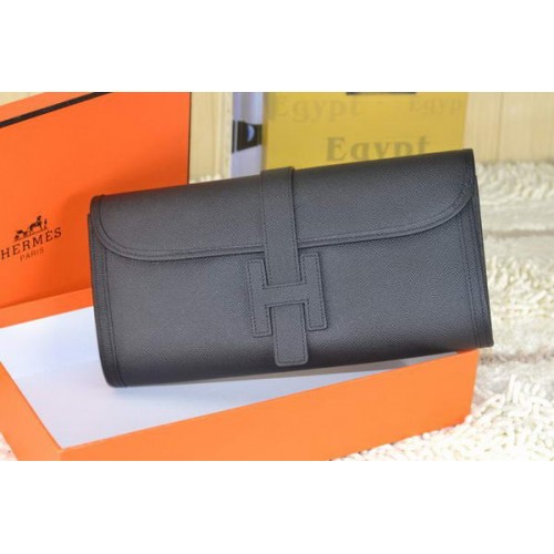 Hermes Jige Pochette In Pelle Di Vitello Nera