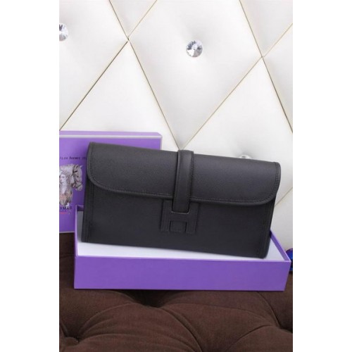 Hermes Jige pochette in pelle di vitello H258 nero